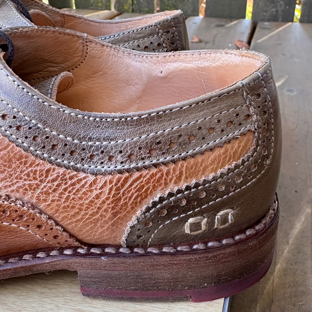 Bed Stu Lita Leather Wingtip Oxford Lace-Up Brogue Detail Shoes In Brown Sz 7 - Picture 7 of 16